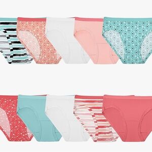 20 pk Fruit of the Loom Girls' Cotton Hipster Underwear size 6 (100% cotton)